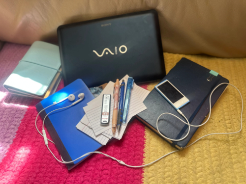 Laptop, ipod, and Author stationery